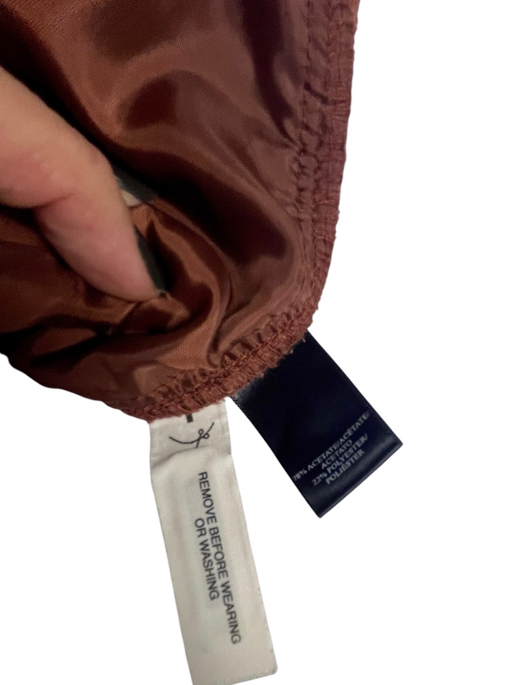 Ann Taylor Wide-Leg High-Rise Pants in Brown rust color with black trim sku 148 - Picture 12 of 12